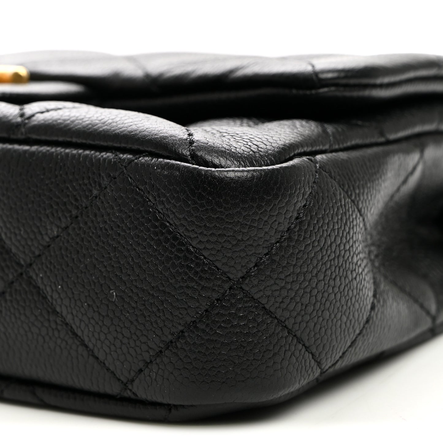 Caviar Quilted Mini Sweetheart Rectangular Flap Black