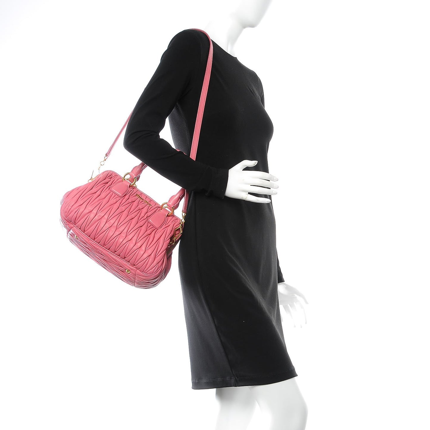 Nappa Matelasse Bauletto Top Handle Bowler Loto