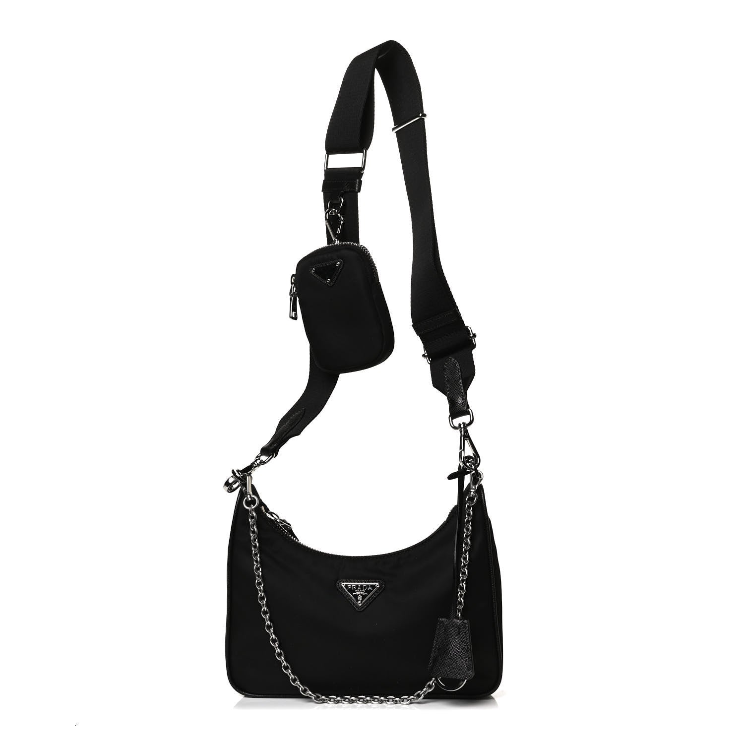 Prada Nylon Re-Edition 2005 Shoulder Bag Black 2 of 13