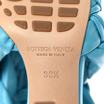 Bottega Veneta Shiny Nappa Intrecciato The Board Sandals 38.5 Sky Blue 6 of 7
