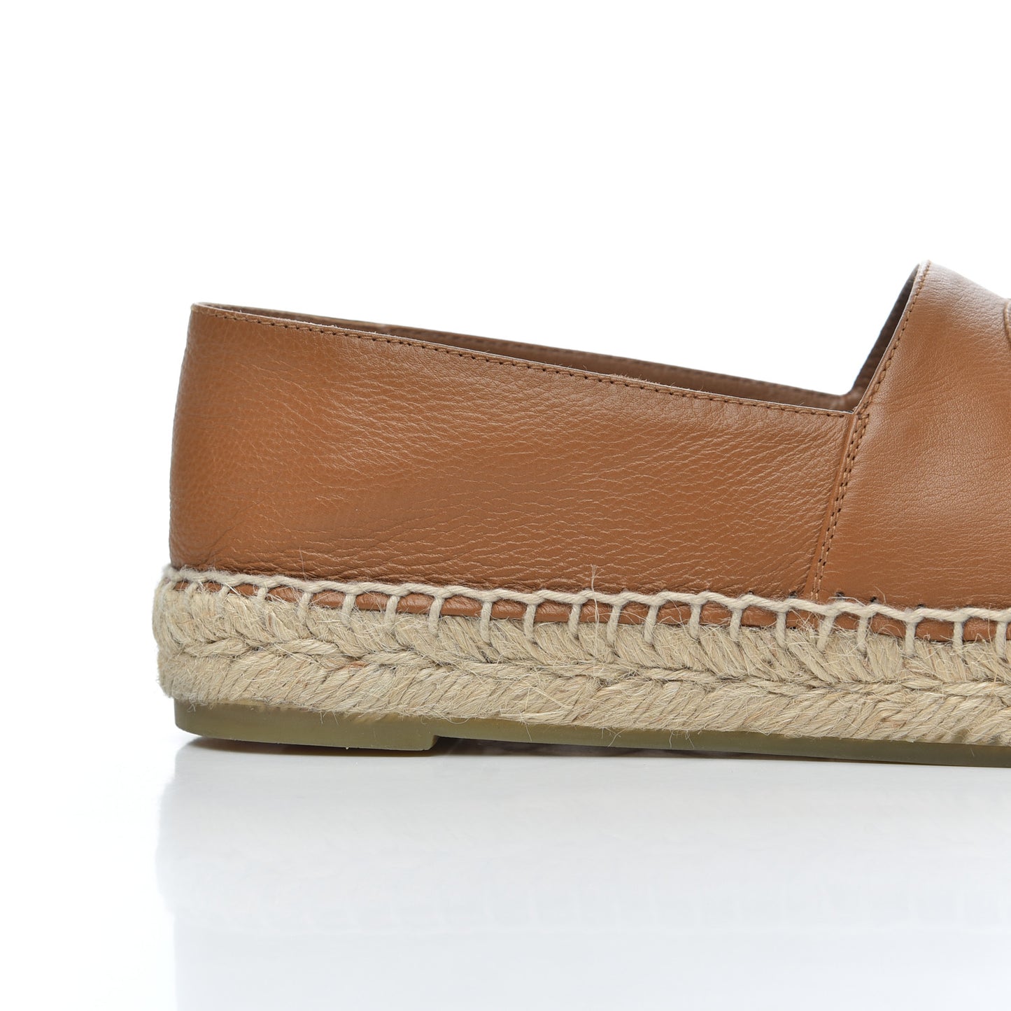 Calfskin CC Espadrilles 38 Light Brown