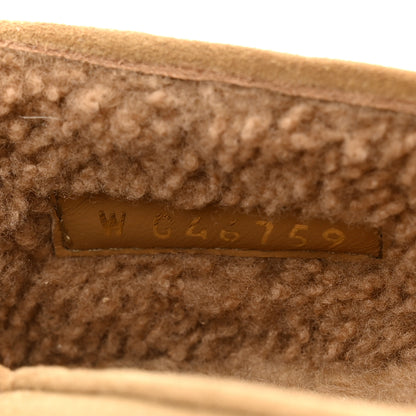Chanel Suede Calfskin Cap Toe CC Mary Jane Flats 40 Beige 9 of 10