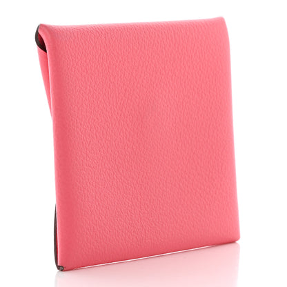 Hermes Chevre Mysore Bastia Coin Purse Rose Ete 3 of 8