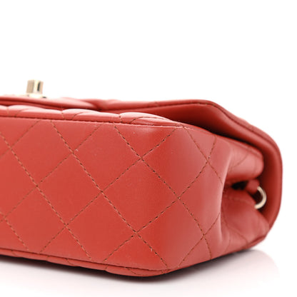 Chanel Lambskin Quilted Mini Rectangular Flap Brown 9 of 9