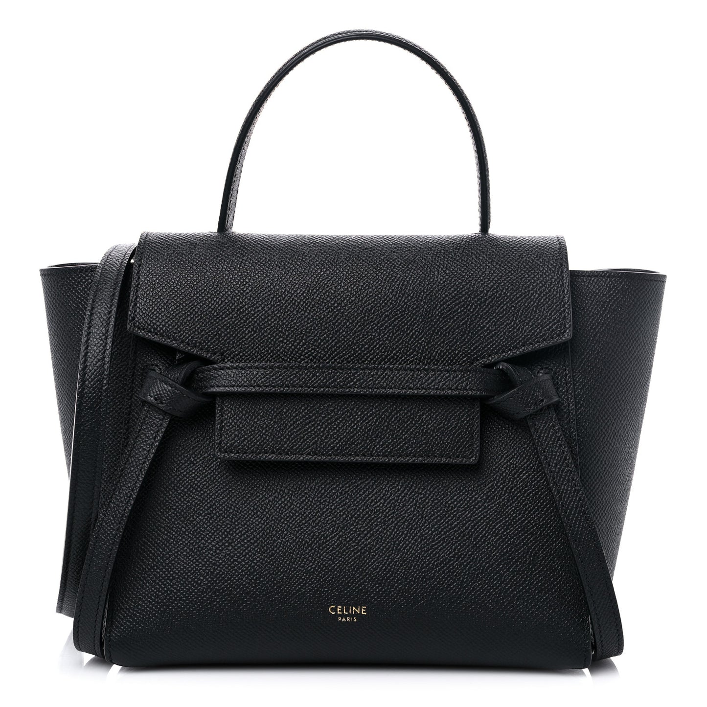Grained Calfskin Nano Belt Bag Black
