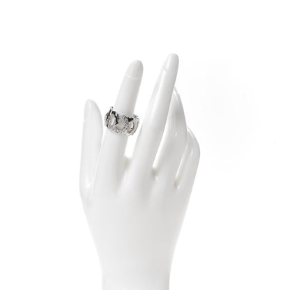 Cartier 18K White Gold Diamond 13mm C De Cartier Band Ring 54 6.75 2 of 5