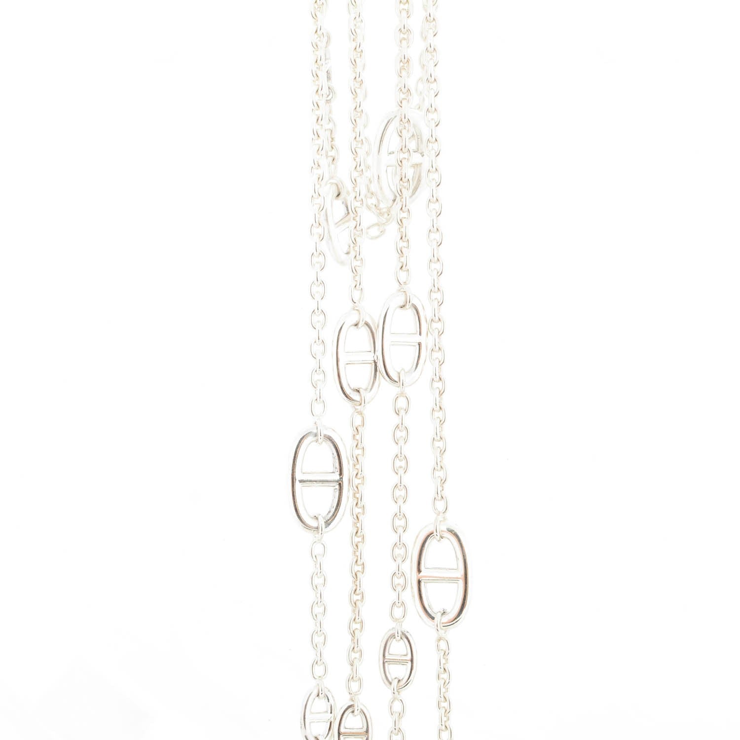 Hermes Sterling Silver Farandole Necklace 120 4 of 5