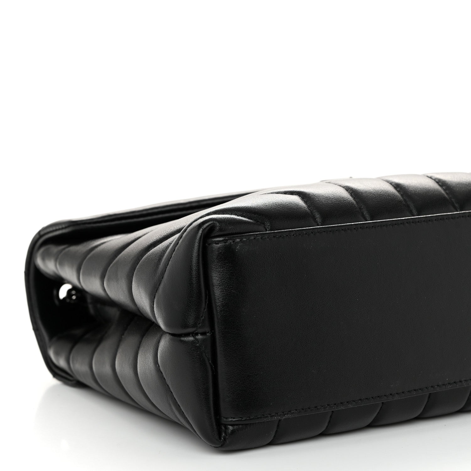 Saint Laurent Calfskin Y Quilted Monogram Monochrome Small Loulou Chain Satchel Black 10 of 12