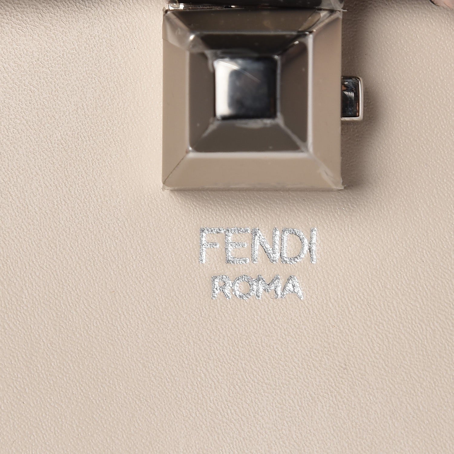 Fendi Vitello Elaphe Lace Up Bow Kan I Shoulder Bag Camelia Bois de Rose 9 of 9