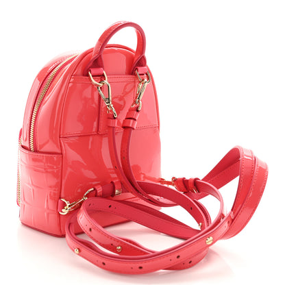MCM Diamond Patent Stark Bebe Boo Backpack Teaberry 3 of 10