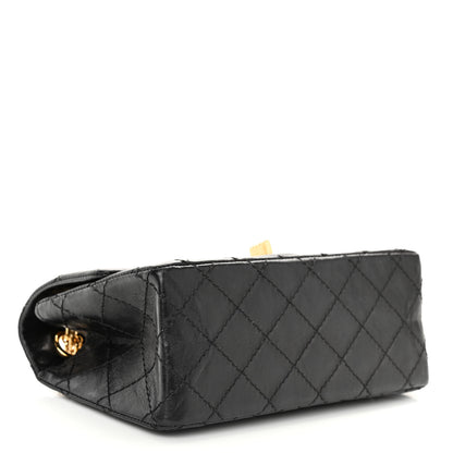 Chanel Aged Calfskin Quilted 2.55 Reissue Mini Flap Black 3 of 11