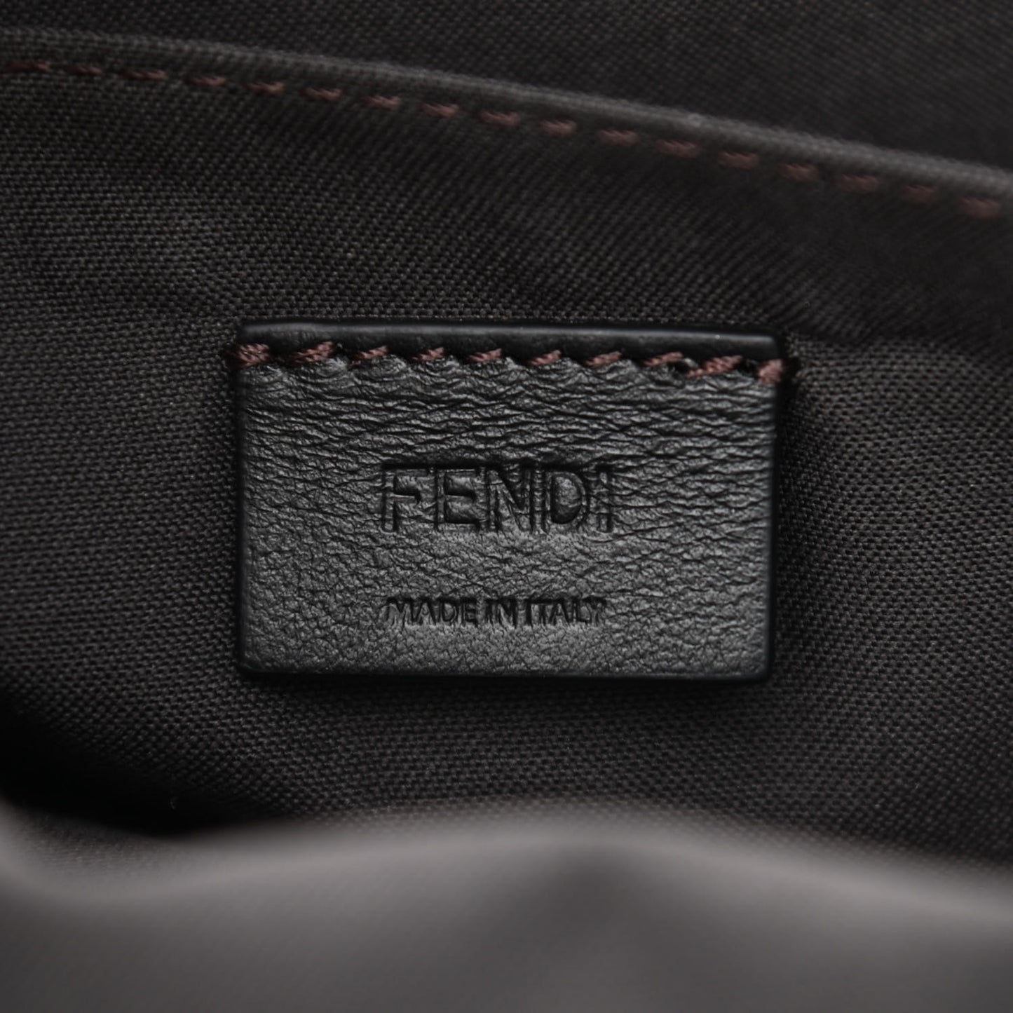 Vitello Soft F is Fendi Bi-Color FF 1974 Embossed Envelope Wallet On Chain with Pouches Maya Black
