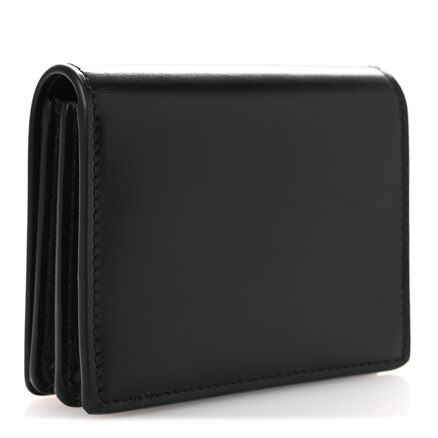 Celine Shiny Calfskin Triomphe Business Card Holder Black 3 of 9