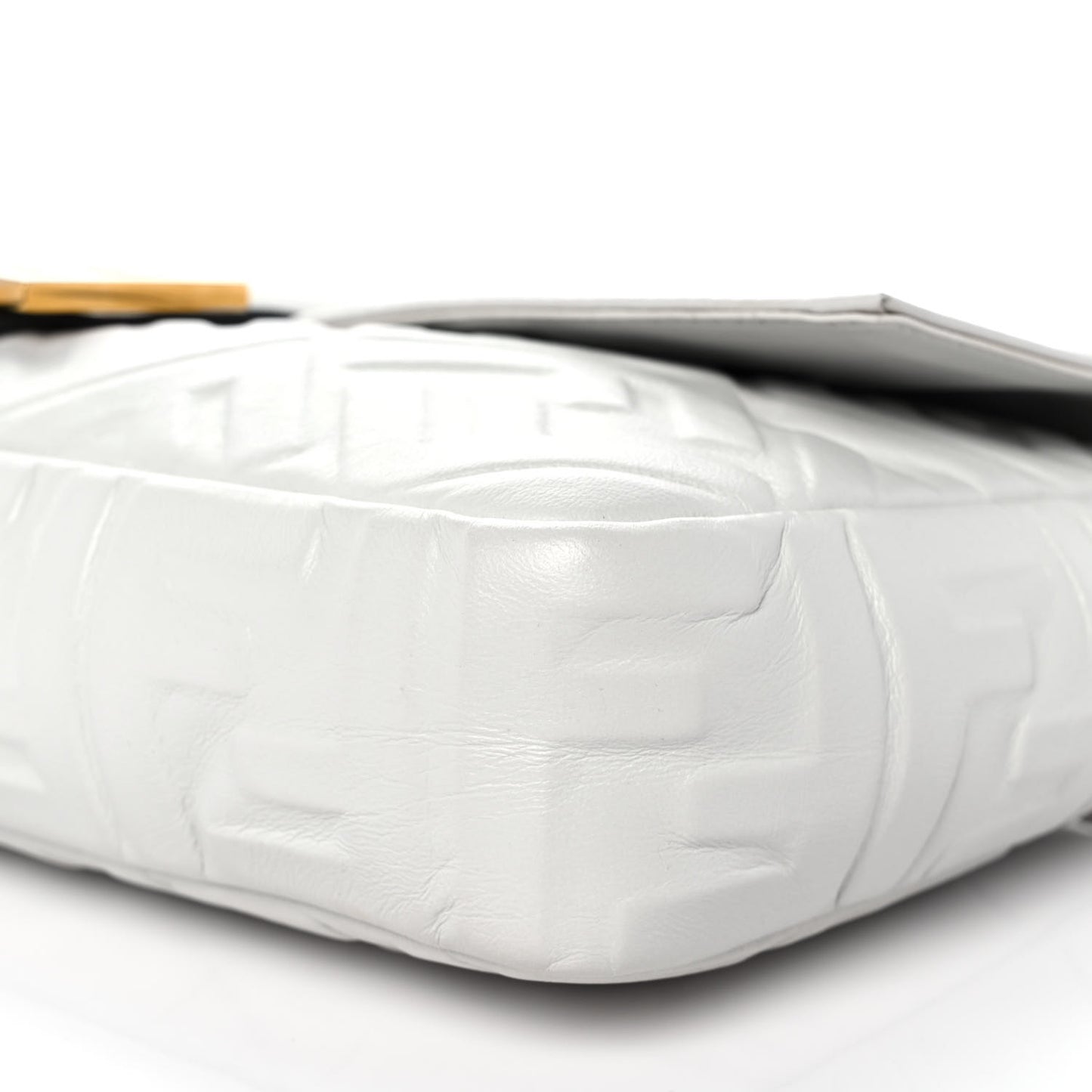 Nappa FF 1974 Embossed Baguette White