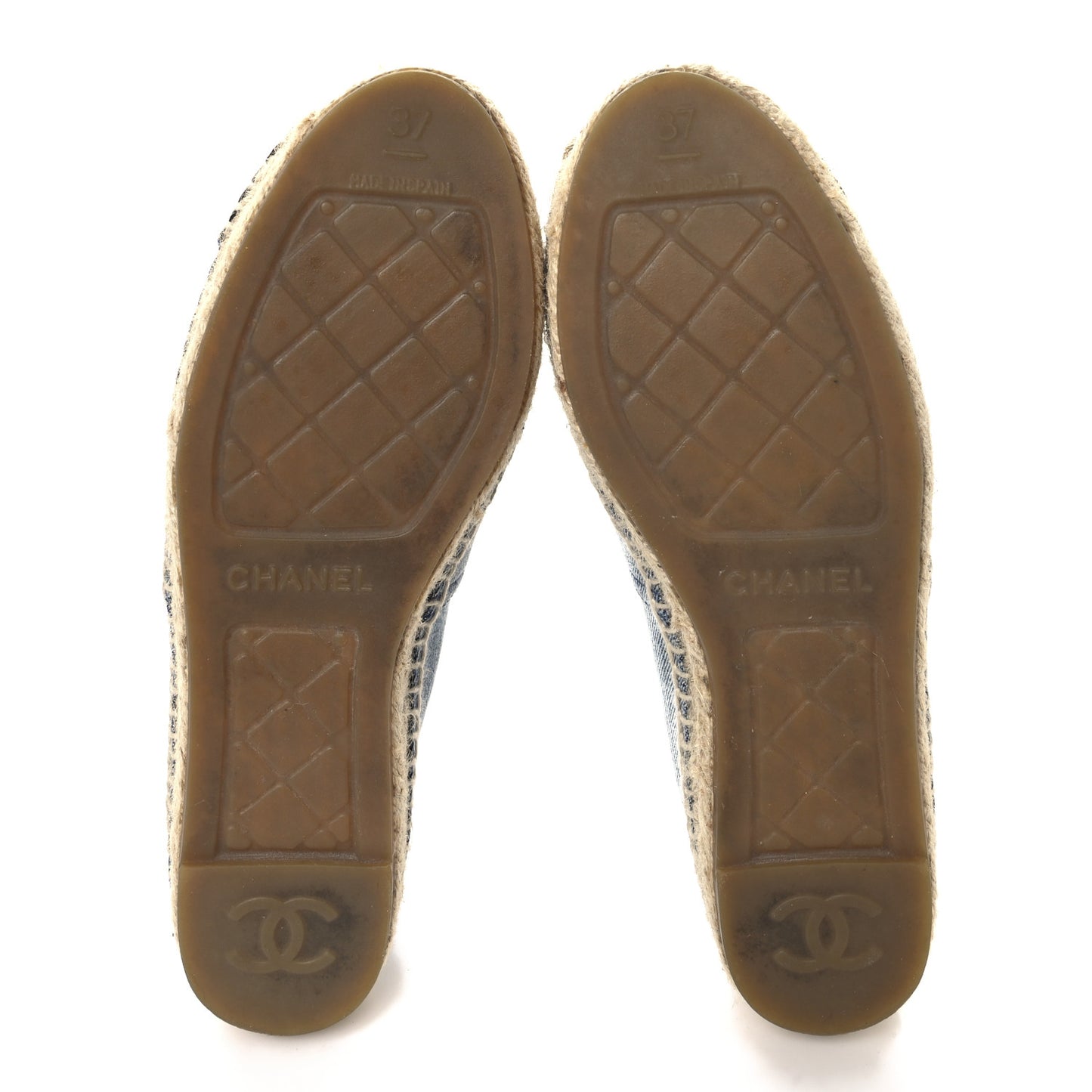 Denim CC Espadrilles 37 Blue Black