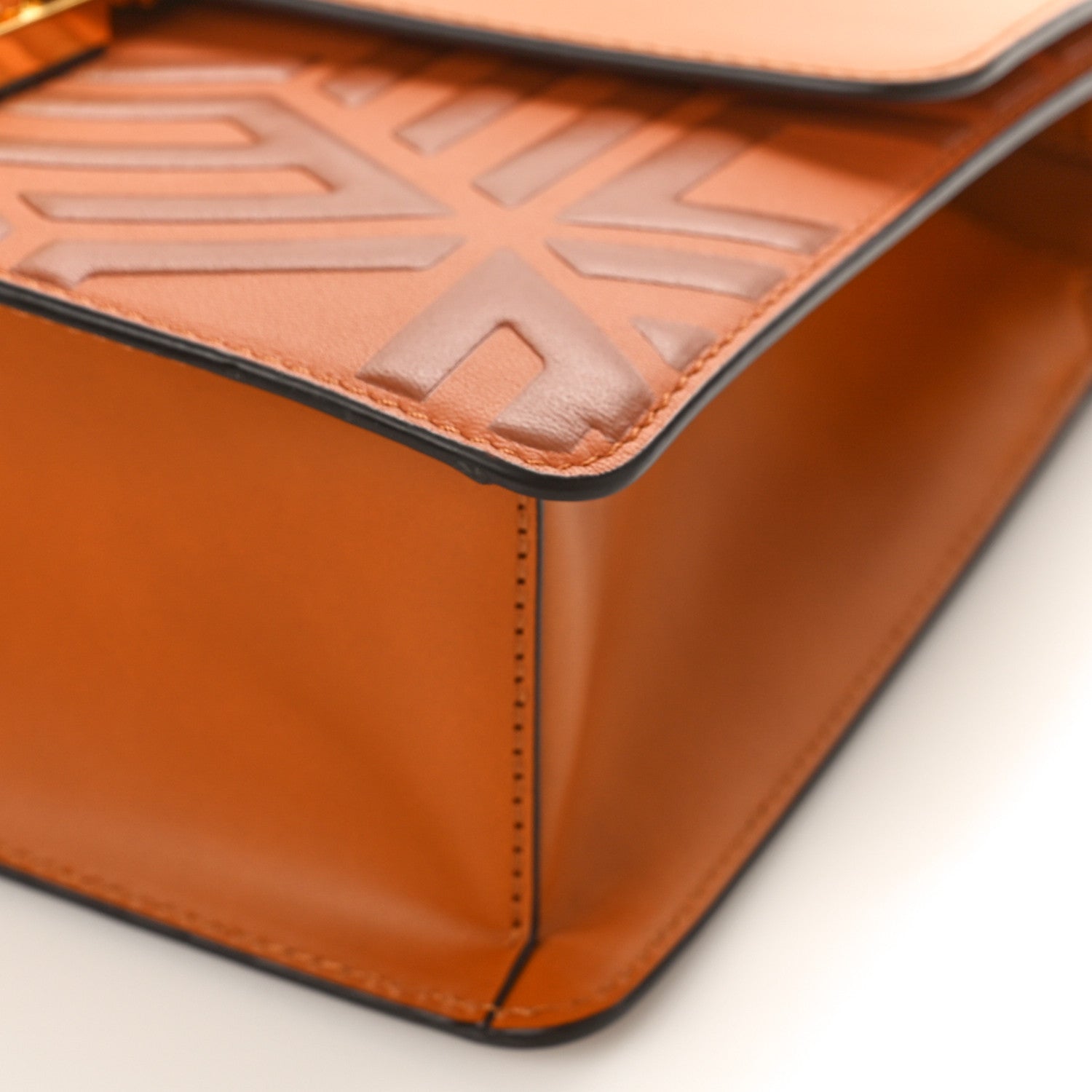 MCM Cubic Monogram Medium Tracy Shoulder Bag Cognac 8 of 8