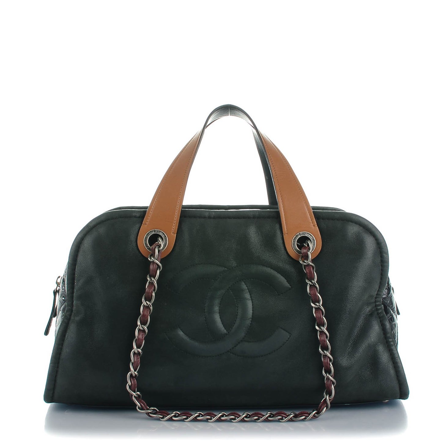 Iridescent Calfskin In The Mix Bowler Black