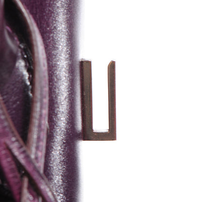 Hermes Box Bi-Color Birkin 30 Raisin Cyclamen 18 of 26