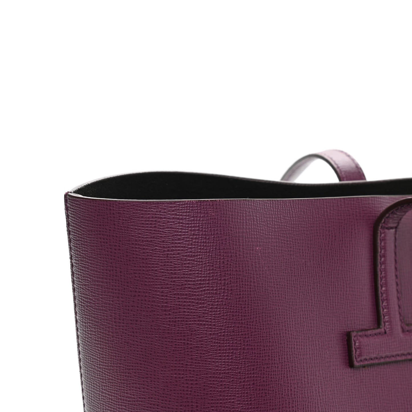 Grained Calfskin Small T Tote Bordeaux