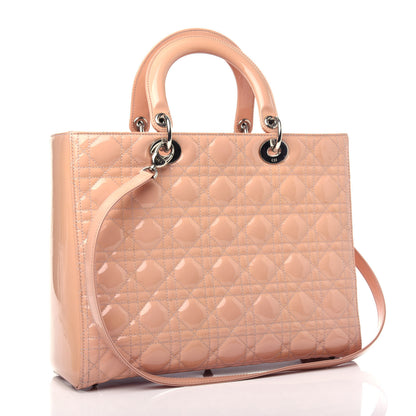 Christian Dior Patent Cannage Large Lady Dior Light Pink 3 of 10