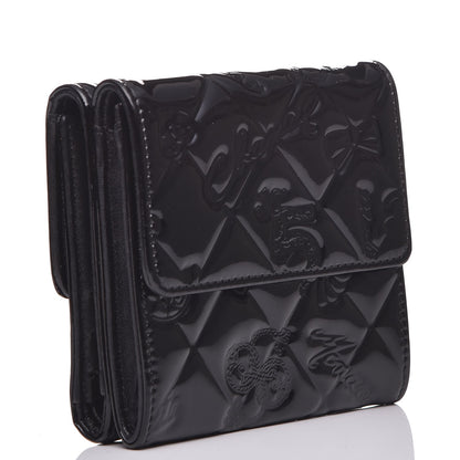 Chanel Patent Calfskin Lucky Symbols Double Sided Wallet Black 4 of 9
