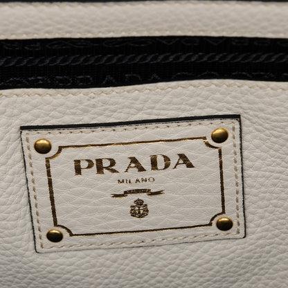 Prada Vitello Daino Twin Pocket Tote Talco 6 of 8