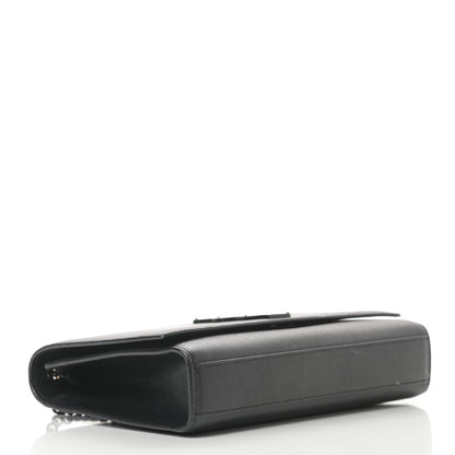 Saint Laurent Grain De Poudre Medium Classic Monogram Kate Satchel Black 4 of 18