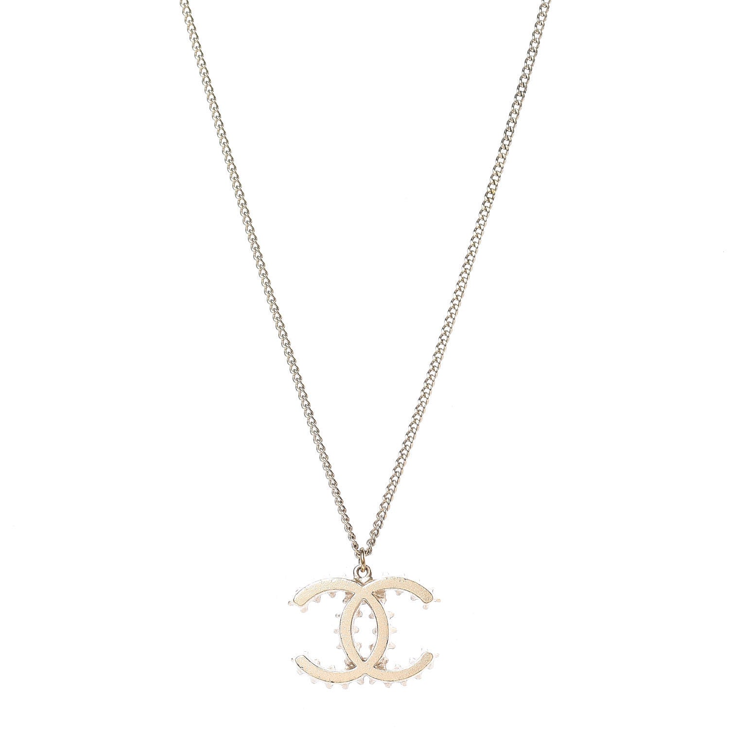 Chanel CC Necklace Matte Gold 1 of 4