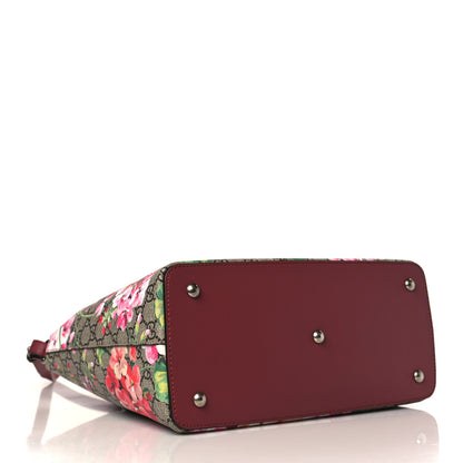 Gucci GG Supreme Monogram Blooms Linea A Foldover Tote Beige Multicolor Dry Rose 4 of 10