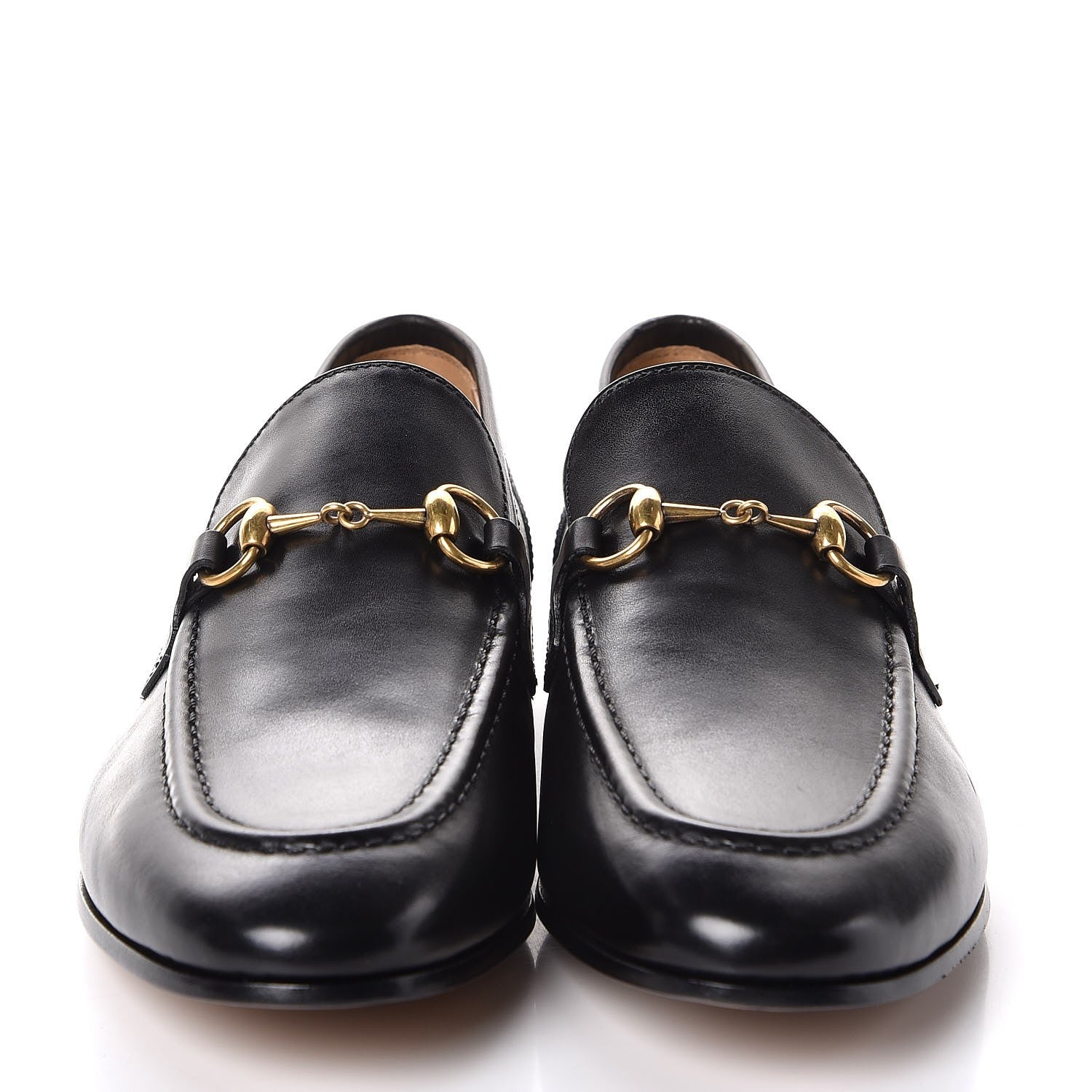 Gucci Calfskin Womens Jordaan Loafers 37 Black 2 of 10