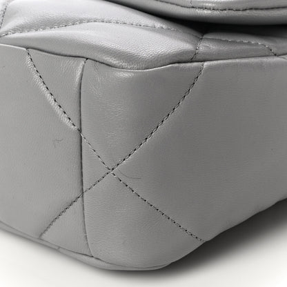 Chanel Goatskin Quilted Medium Chanel 19 Flap Grey 10 of 12