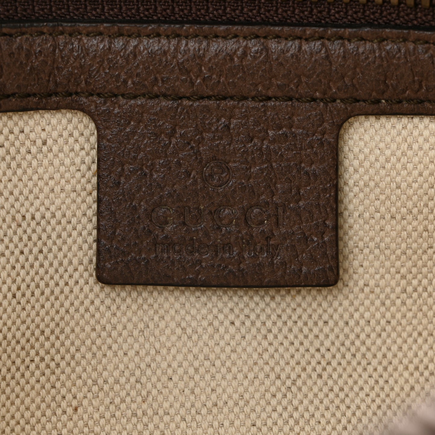 Soft GG Supreme Monogram Medium Ophidia Belt Bag Dark Brown