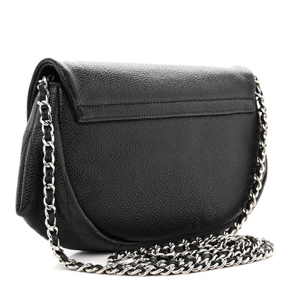 Chanel Caviar Half Moon Wallet On Chain WOC Black 3 of 11