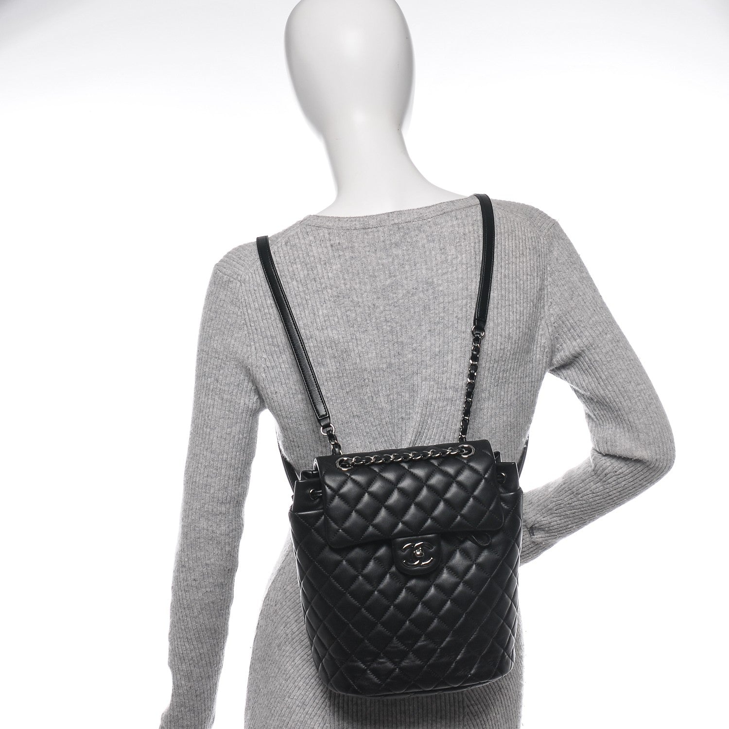 Chanel Lambskin Quilted Small Urban Spirit Backpack Black 2 of 7