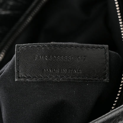 Saint Laurent Crinkled Calfskin Matelasse Monogram Large Niki Chain Satchel Black 7 of 12