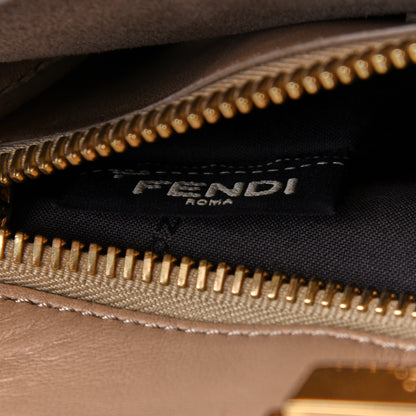 Fendi Vitello Seta Shiny Nappa Medium Peekaboo Iconic Satchel Ardesia Amido 9 of 15