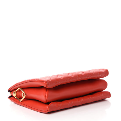 Louis Vuitton Lambskin Embossed Monogram Coussin PM Red 4 of 11
