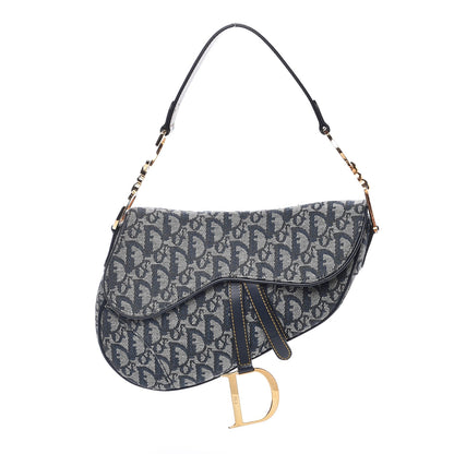 Christian Dior Monogram Saddle Bag Blue 1 of 8