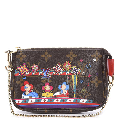 Louis Vuitton Monogram 2020 Christmas Animation Bumper Cars Mini Pochette Accessories Coquelicot 1 of 8