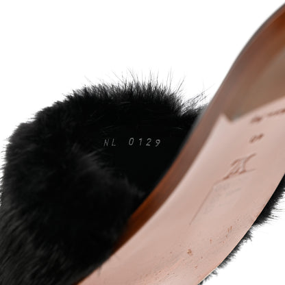 Louis Vuitton Mink Fur Lock It Flat Mule 40 Black 6 of 13