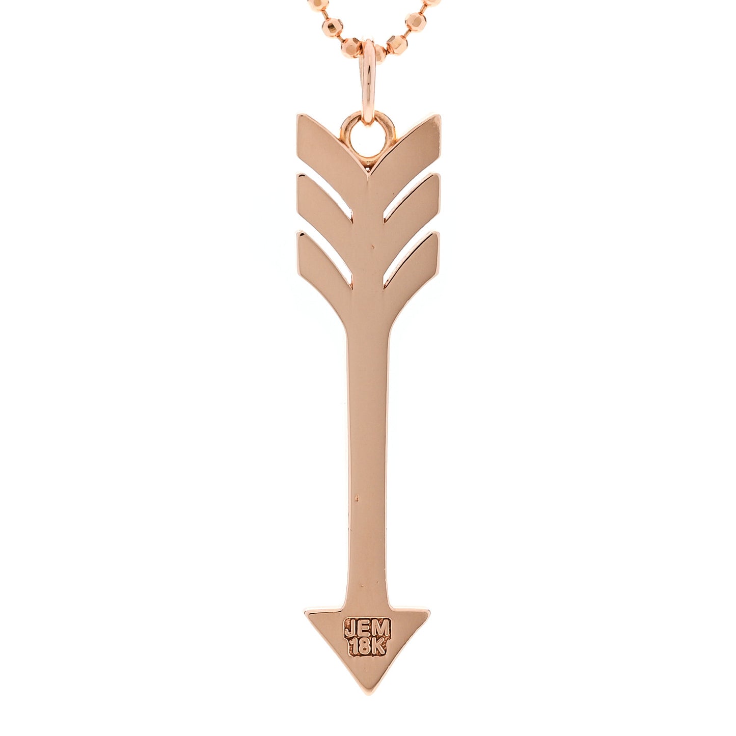 18K Rose Gold Arrow Pendant Necklace