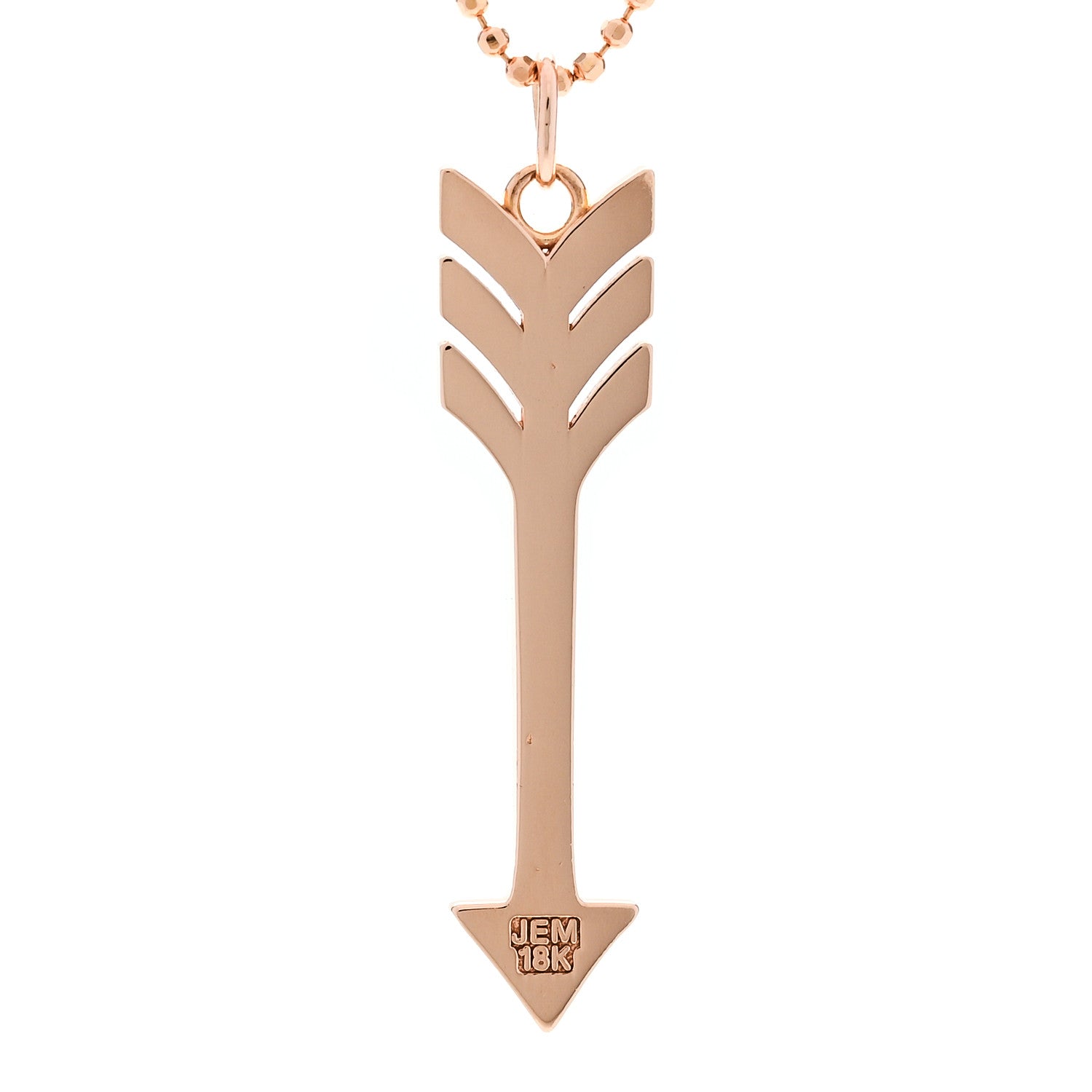 Jennifer Meyer 18K Rose Gold Arrow Pendant Necklace 4 of 6