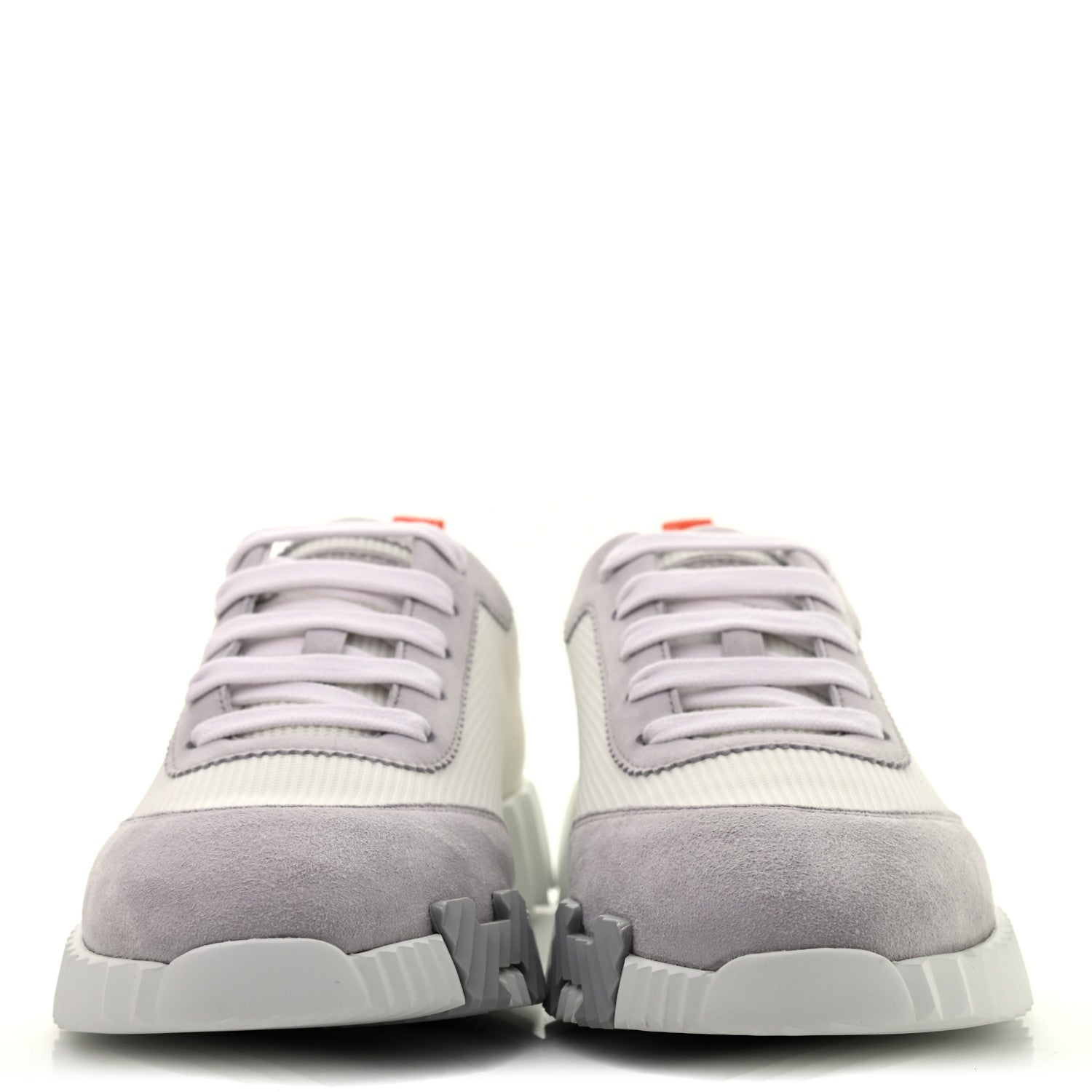Hermes Technical Canvas Suede Bouncing Sneakers 37 White Multicolor 2 of 8