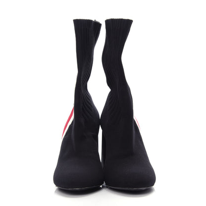 Louis Vuitton Stretch Fabric Silhouette Stripe Ankle Boots 37.5 Black 2 of 7