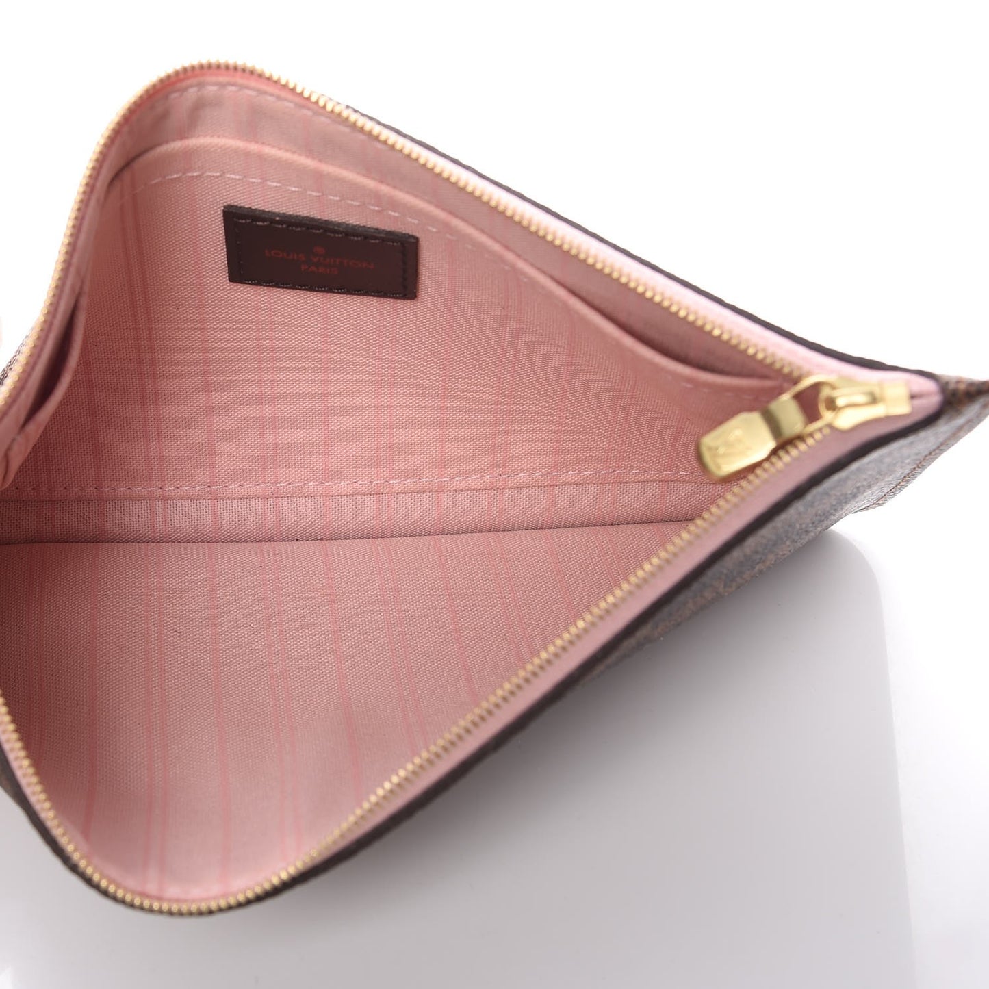 Damier Ebene Neverfull MM GM Pochette Rose Ballerine