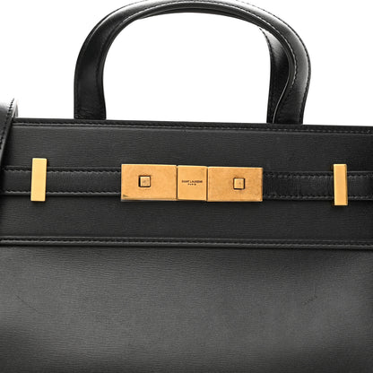 Saint Laurent Smooth Calfskin Manhattan Nano Shopper Tote Black 7 of 10
