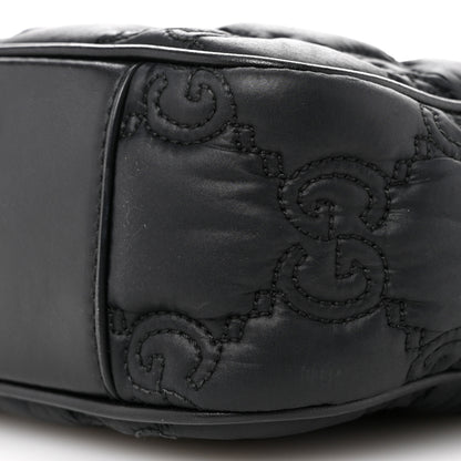 Gucci Nylon Calfskin Enamel GG Matelasse Shoulder Bag Black 10 of 10