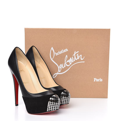 Christian Louboutin Suede Calfskin Maggie 160 Pumps 37.5 Black 8 of 8