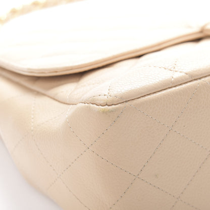 Chanel Caviar Quilted Jumbo Single Flap Beige Clair 8 of 15