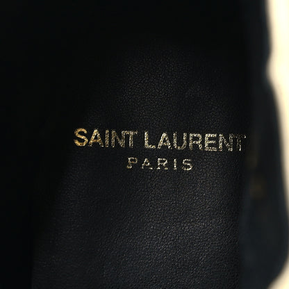 Saint Laurent Lacquered Snakeskin Ayers Finn 60 Crop Zip Boots 38.5 Cream 8 of 8